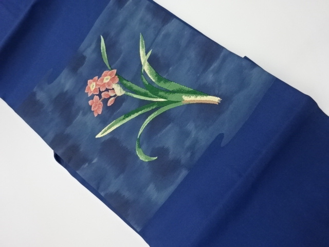 JAPANESE KIMONO / VINTAGE NAGOYA OBI / WOVEN FLOWERS